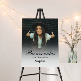 Anpassningsbar Quinceañera Välkomsttecken med foto