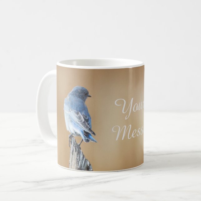 Anpassningsbar Quote Mountain Bluebird Kaffemugg (Framsida vänster)