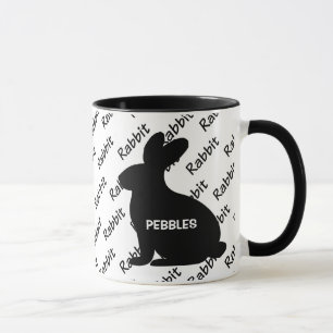 Anpassningsbar Rabbit Silhouette Mugg