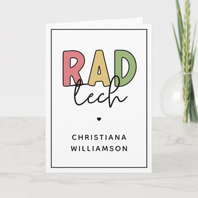 Anpassningsbar Rad Tech Radiologic Technology Radi Kort (Framsida)
