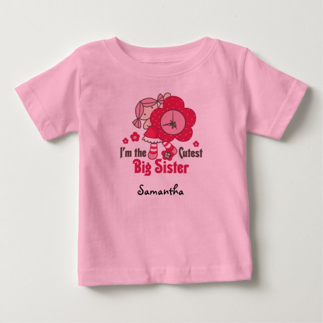Anpassningsbar Rag Doll Cutest Big Sister T-shirt (Framsida)