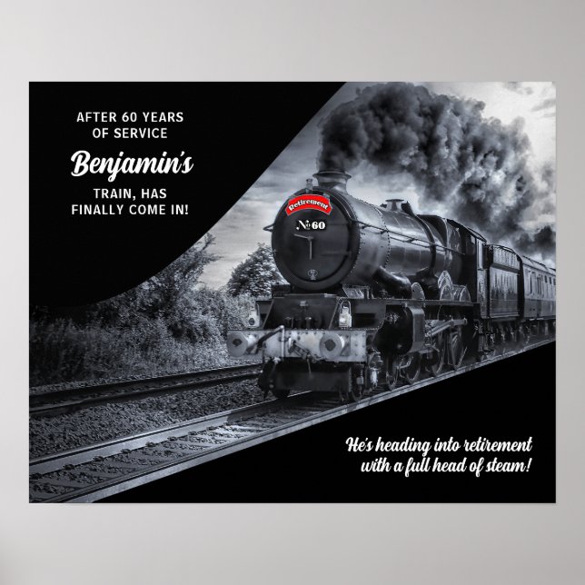Anpassningsbar Railroad Pension nr 60 Tåg Poster (Framsidan)