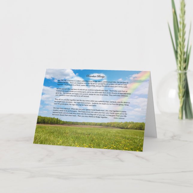 Anpassningsbar Rainbow Bridge Greeting Card, Femal Kort (Framsida)