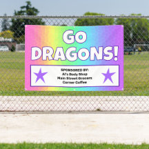 Anpassningsbar Rainbow Dragons Banner