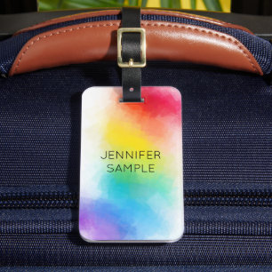 Anpassningsbar Rainbow Färg Modern Elegant-mall Bagagebricka