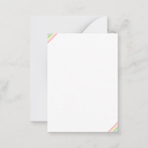 Anpassningsbar Rainbow Färg Rand Elegant minimalis Anteckningskort