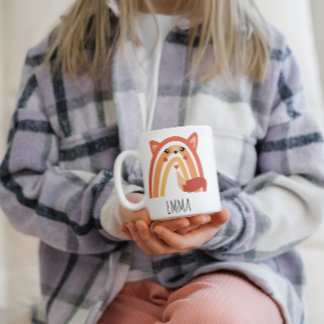 Anpassningsbar Rainbow Fox Mugg med Namn