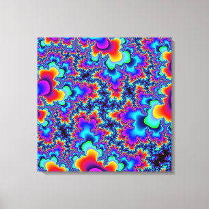 Anpassningsbar Rainbow Fractal Canvas Art
