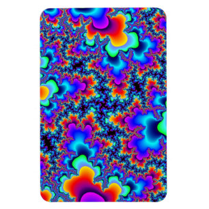 Anpassningsbar Rainbow Fractal Photo Magnet