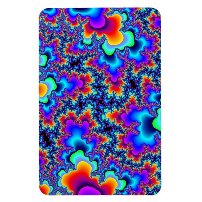 Anpassningsbar Rainbow Fractal Photo Magnet (Vertikal)