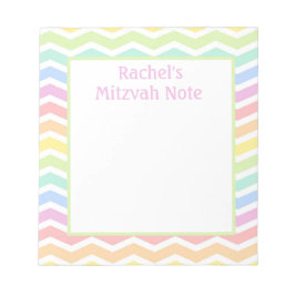 Anpassningsbar Rainbow Girl's Mitzvah Notes Anteck Anteckningsblock
