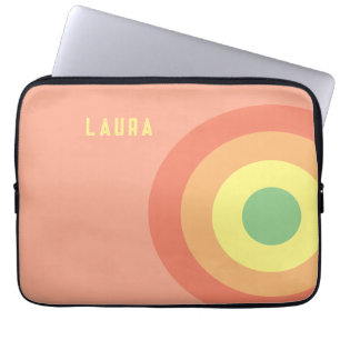 Anpassningsbar Rainbow Target bärbar dator - grönt Laptop Fodral