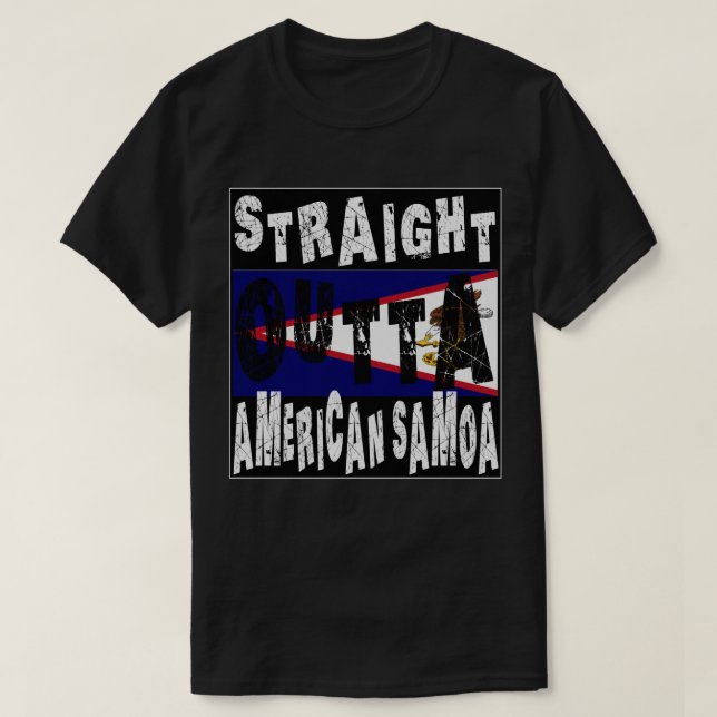 ANPASSNINGSBAR Rak Outta American Samoa Member Tee (Design framsida)