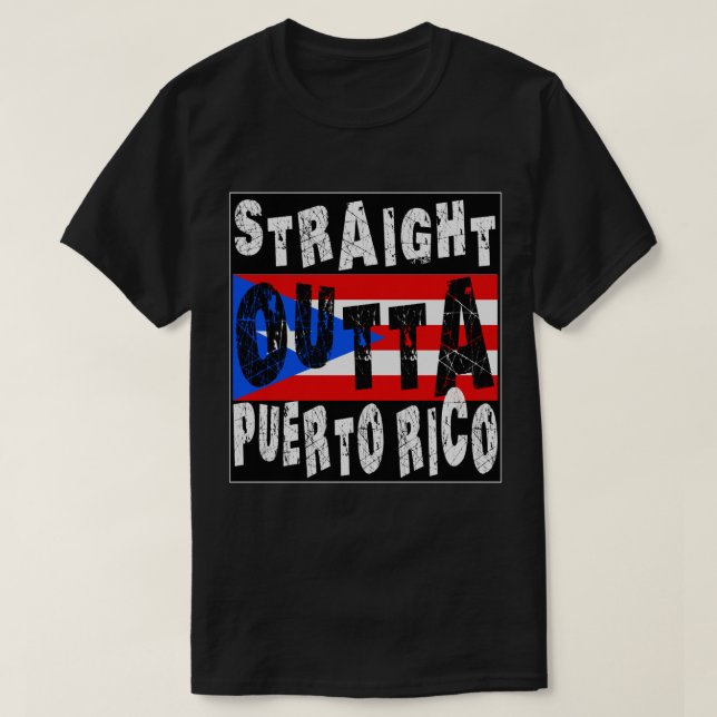 ANPASSNINGSBAR Rak Outta Puerto Rico Meme Tee (Design framsida)