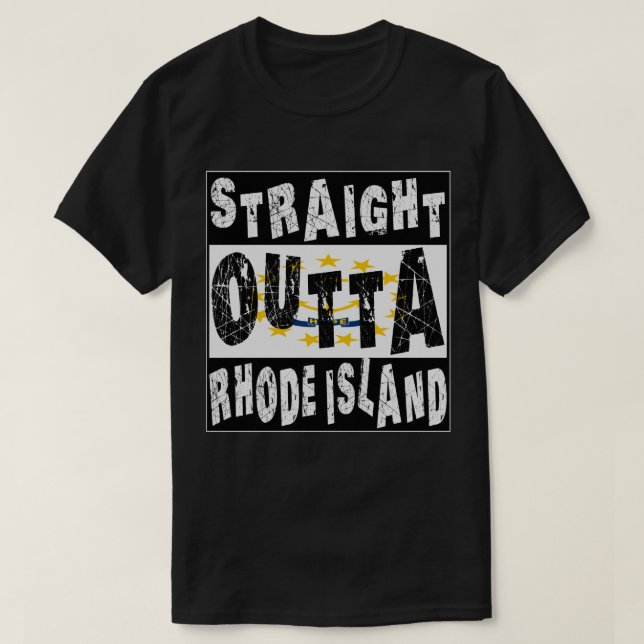 ANPASSNINGSBAR Rak Outta Rhode island Memee T Shirt (Design framsida)