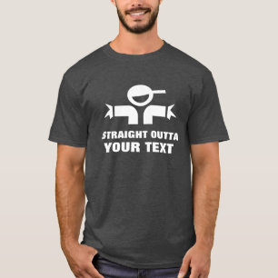 Anpassningsbar RAK OUTTA t shirt Lägg till en e