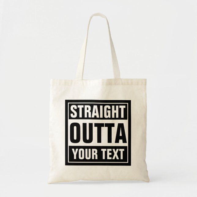 Anpassningsbar RAK OUTTA tote bags Tygkasse (Framsidan)