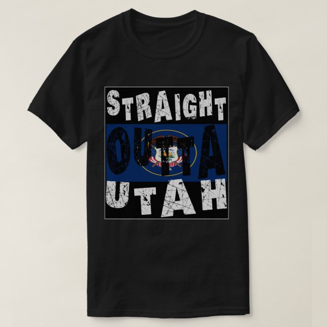 ANPASSNINGSBAR Rak Outta Utah-nota Tee (Design framsida)