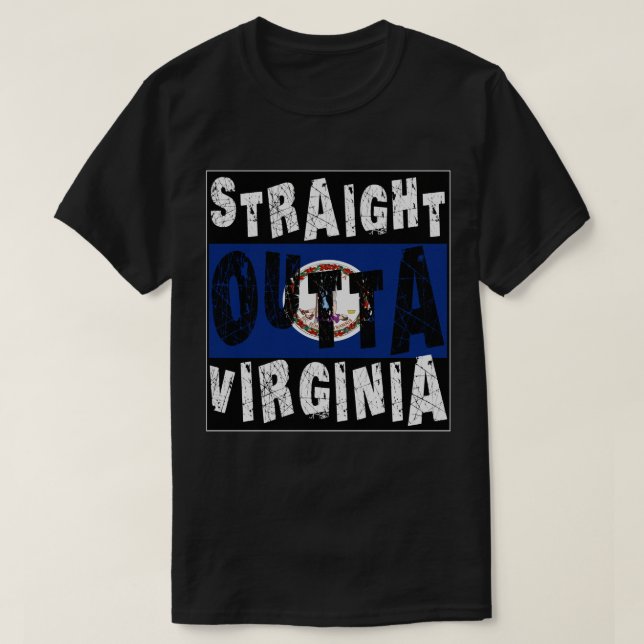 ANPASSNINGSBAR Rak Outta Virginia Meme Tee (Design framsida)