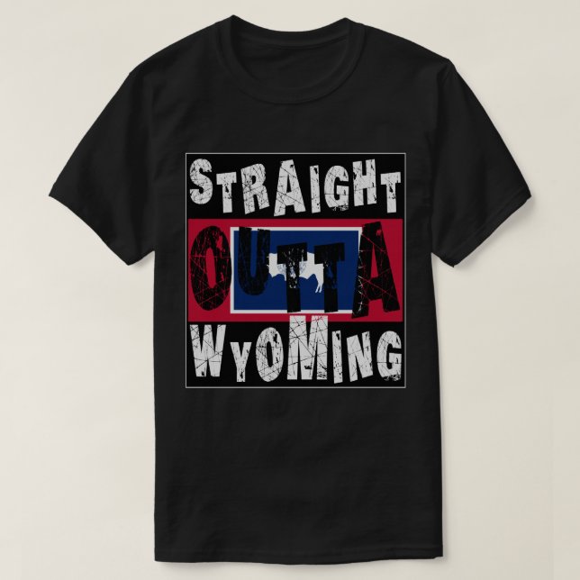 ANPASSNINGSBAR Rak Outta Wyoming Memee T Shirt (Design framsida)