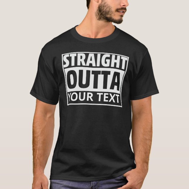 Anpassningsbar, raka konturen 'Ditt textavsnitt hä T Shirt (Framsida)