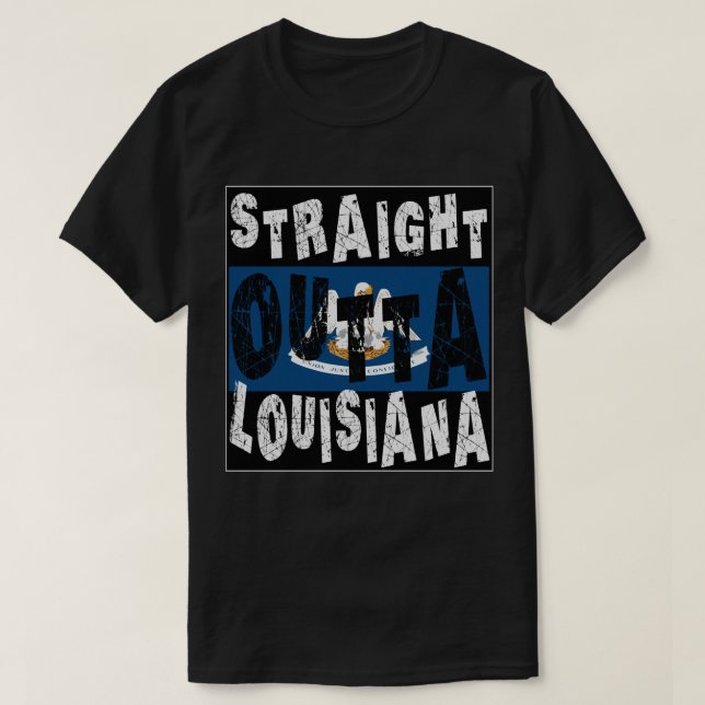 ANPASSNINGSBAR Rakare Outta Louisiana-PM Te T Shirt (Design framsida)