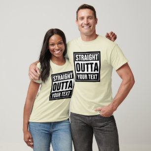 Anpassningsbar RAKT OUTTA dina svarta tanktop T Shirt