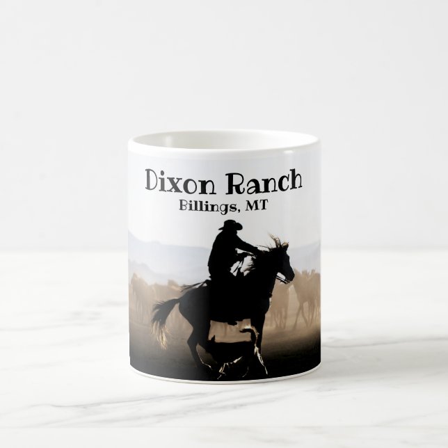 Anpassningsbar Ranch Cowboy Horse Big Himlar Coffe Kaffemugg (Center)