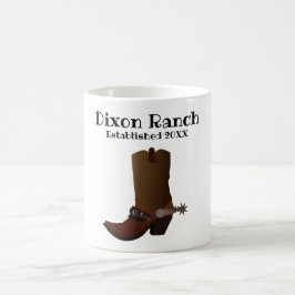 Anpassningsbar Ranch inrättade Cowboy Boot Coffee Kaffemugg