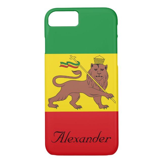 Anpassningsbar Rastafariska Flagga av Etiopien Lej Case-Mate iPhone Skal (Baksida)