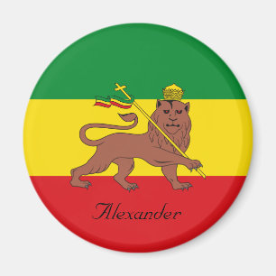 Anpassningsbar Rastafariska Flagga i Etiopien Lejo Magnet