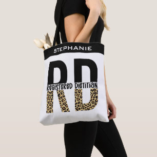 Anpassningsbar RD Registrerad Dietitian Cheetah Pr Tygkasse