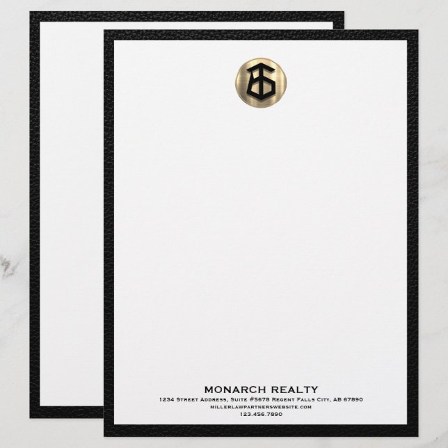 Anpassningsbar Real Estate Agency Letterhead Brevhuvud (Fram/baksida)