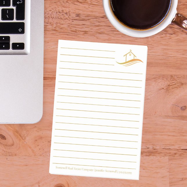 Anpassningsbar Real Gods Company Guld House Realto Post-it Block (Skapare uppladdad)