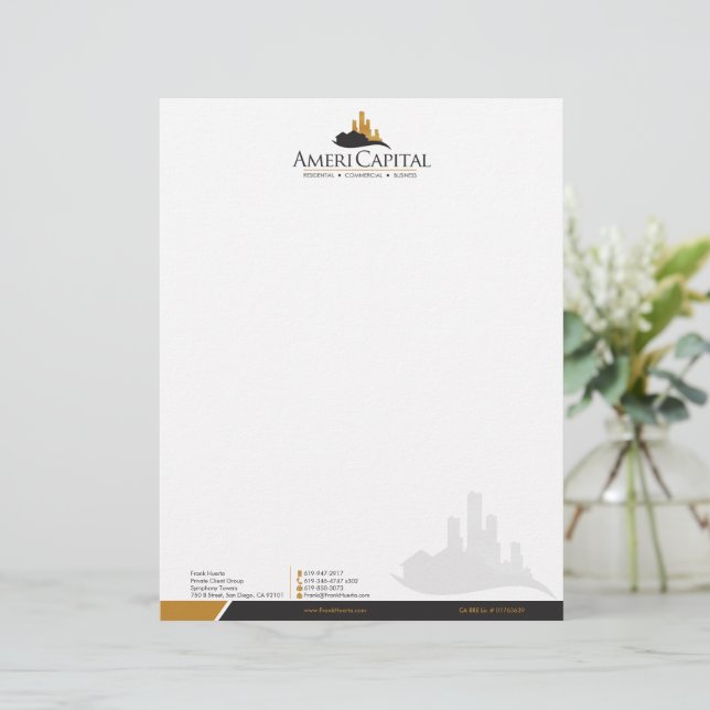 ANPASSNINGSBAR Real Gods Letterhead V2 Brevhuvud (Stående Fram)