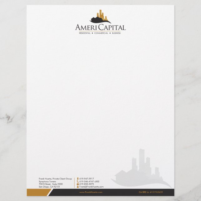 ANPASSNINGSBAR Real Gods Letterhead V2 Reviderad Brevhuvud (Framsida)
