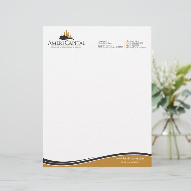 ANPASSNINGSBAR Real Gods Letterhead V4 Brevhuvud (Stående Fram)