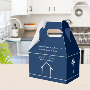 Anpassningsbar Real Gods Modern Navy Blue Houseupp Presentaskar
