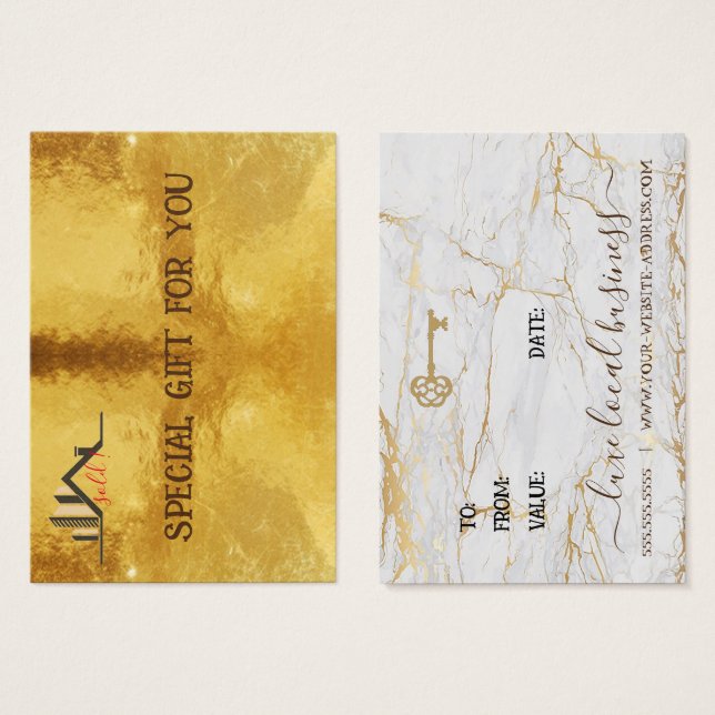 Anpassningsbar Real Gods Small Business Gift Certi Visitkort (Framsida & baksida)