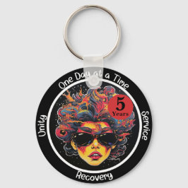 Anpassningsbar Recovery Milestone Gift för hennes  Nyckelring