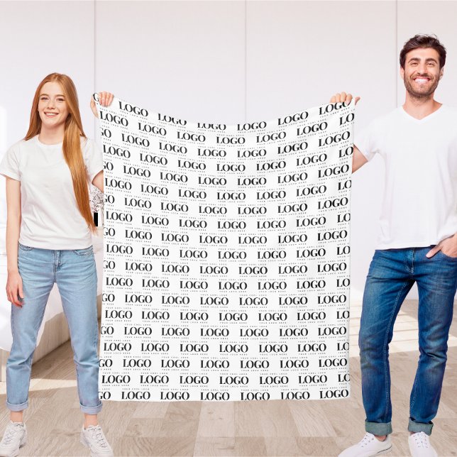 Anpassningsbar Rectangle Business Company Logotyp  Fleecefilt (Skapare uppladdad)