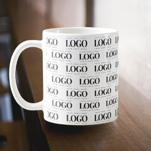 Anpassningsbar Rectangle Business Company Logotyp Kaffemugg