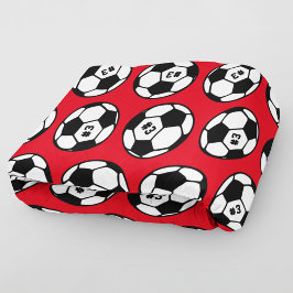 Anpassningsbar Red and Black Ocer Ball Mönster Fleecefilt