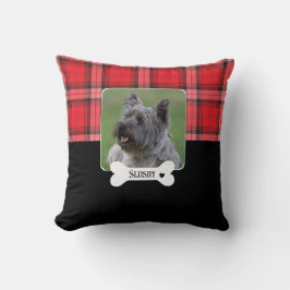 Anpassningsbar Red and Black Tartan Play Dekorativ Kudde