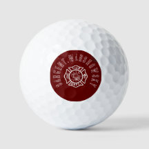 Anpassningsbar Red and White Fireman emblem Symbol
