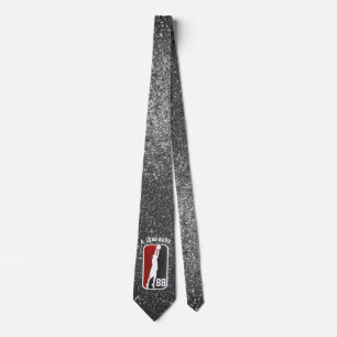 Anpassningsbar Red & Black Glitter Basketball Play Slips