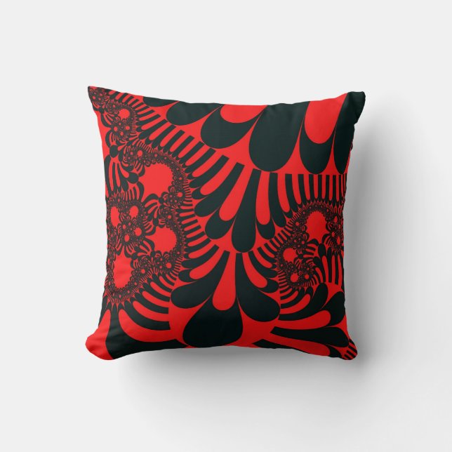Anpassningsbar Red Black Mod Dekorativ kudde (Framsida)