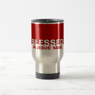 Anpassningsbar Red BLESSED in Jesus Namn Christian Resemugg