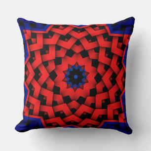 Anpassningsbar Red Blue Star Diamond Mönster Soffa Kudde