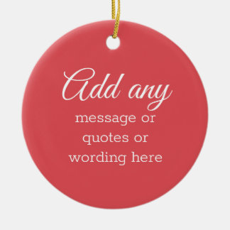 ANPASSNINGSBAR Red Ceramic Ornament Elegant med fa